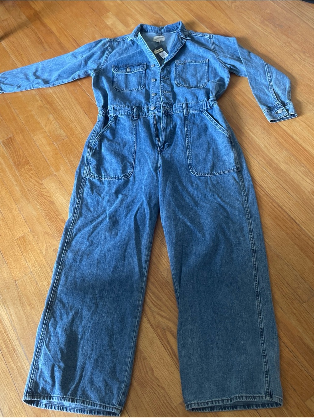 Universal Thread Denim Jumpsuit in Blue size 16